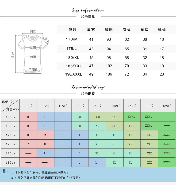 尺码表