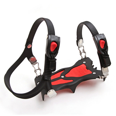 韩国户外便携7齿双扣登山冰爪滑雪攀岩 防滑鞋套 防滑链钢爪|ms