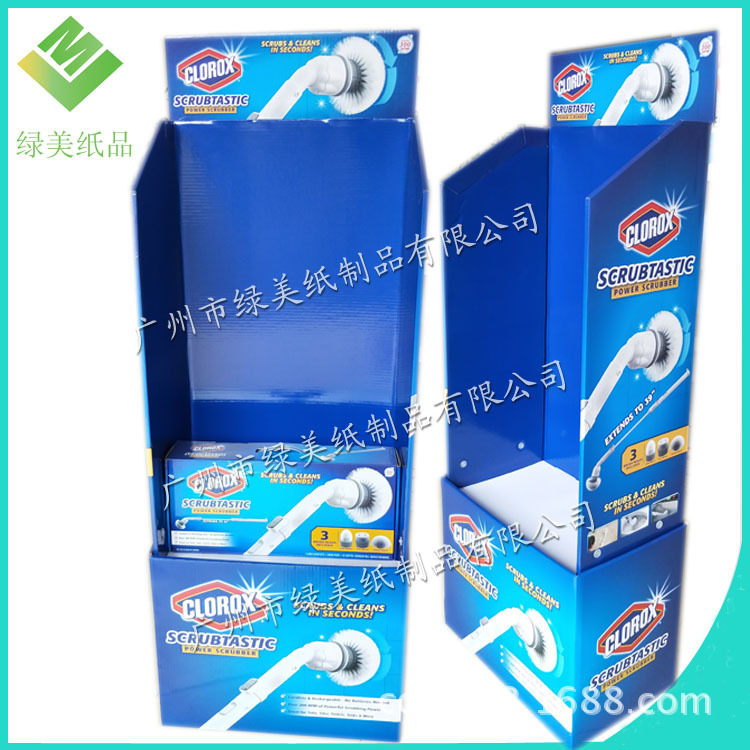 彩色印刷纸货架可折叠落地式生活用品 纸陈列架展示架 产品纸货架