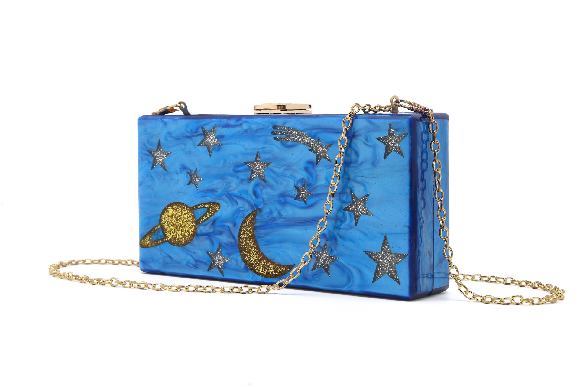 Women's Medium Arylic Star Moon Vintage Style Lock Clasp Square Bag display picture 20