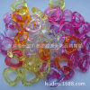 Transparent love bead, transparent heart -shaped peach heart -shaped plastic beads color love plastic beads DIY bead decoration