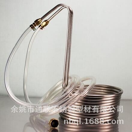 啤酒冷凝器 麦芽汁冷却管用304不锈钢盘管 全套成品 大量现货