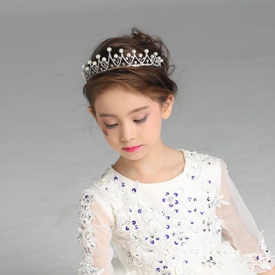 儿童发饰 儿童皇冠头饰公主发箍王冠女童发饰水钻王冠演出配饰|ru