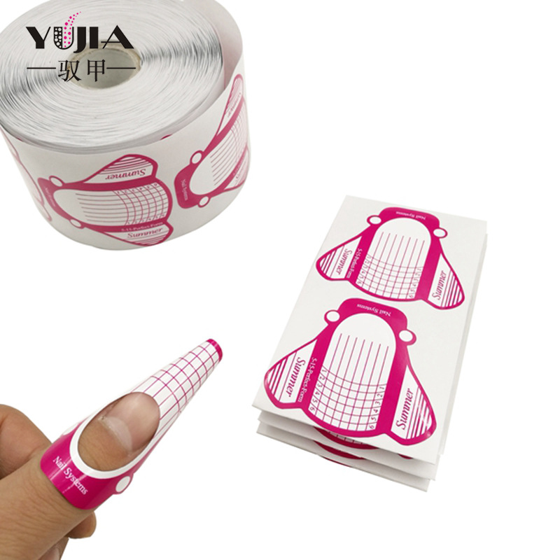 Titular de papel de uñas ensanchado titular de papel de mosca fototerapia uñas de cristal 100/500 piezas titular de papel de mariposa