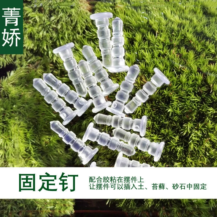 Jingjiao Moss микро Ландшафтные украшения Нижняя фиксированная игла для ногтей пластиковые аксессуары для ювелирных игл 2 спецификации