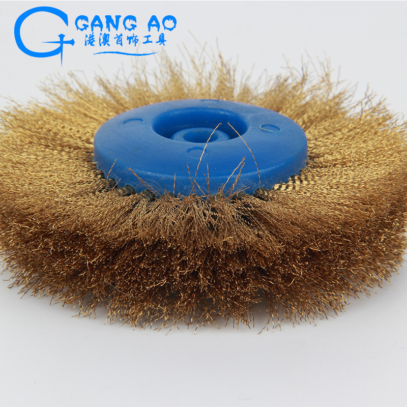 镀铜钢丝抛光轮打磨花头木工打磨工具  抛光轮钢丝 打金首饰工具