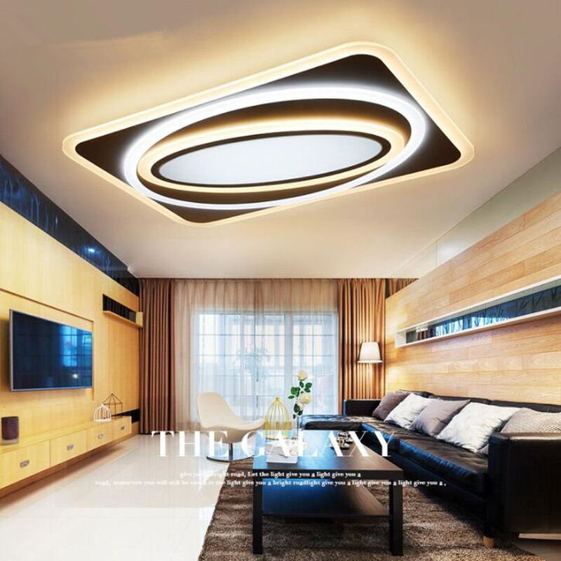 厂家直供LED客厅吸顶灯现代风大气家用灯具长方形书房卧室灯灯饰