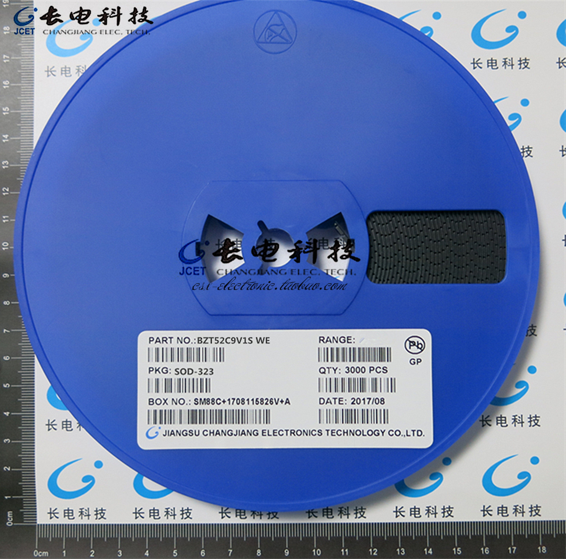 BZT52C9V1S WE CJ(长电) SOD-323 9.1V稳压二极管 一盘3000=165元