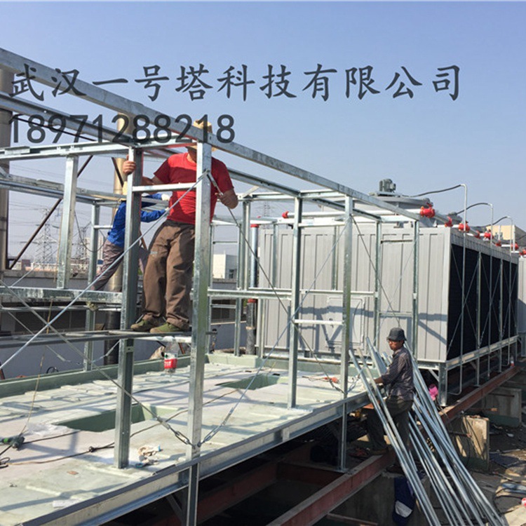 湖北工业冷却塔逆流式凉水塔圆形玻璃钢冷却塔厂家直销