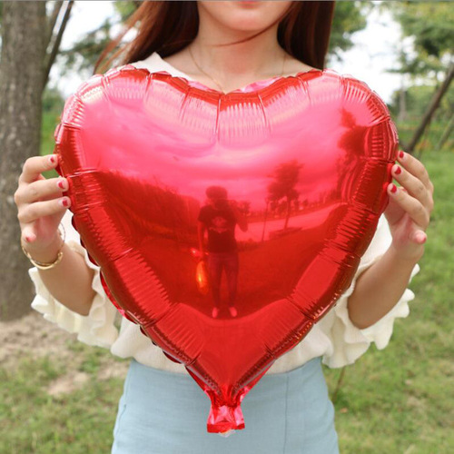 Valentine's Day Wedding Holiday Party Decoration Love Aluminum Foil Balloons 18-inch Light Board Heart-Shaped Aluminum Film Balloons