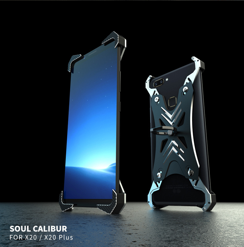 R-Just Soul Calibur Blade Master Ring Holder Shockproof Aerospace Aluminum Metal Shell Case Cover for vivo X20 & vivo X20 Plus