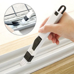 Window Sill Groove Cleaning Brush with Dustpan Gap Brush Washing Window Screen Cleaning Tool 