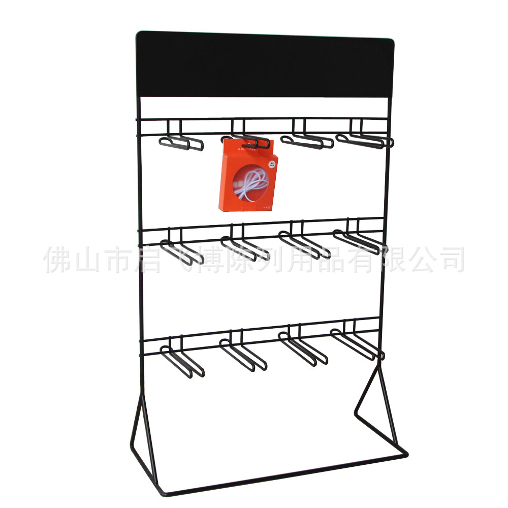 手机数据线展示架 手机壳金属展示挂架 挂钩耳机展示陈列架定做