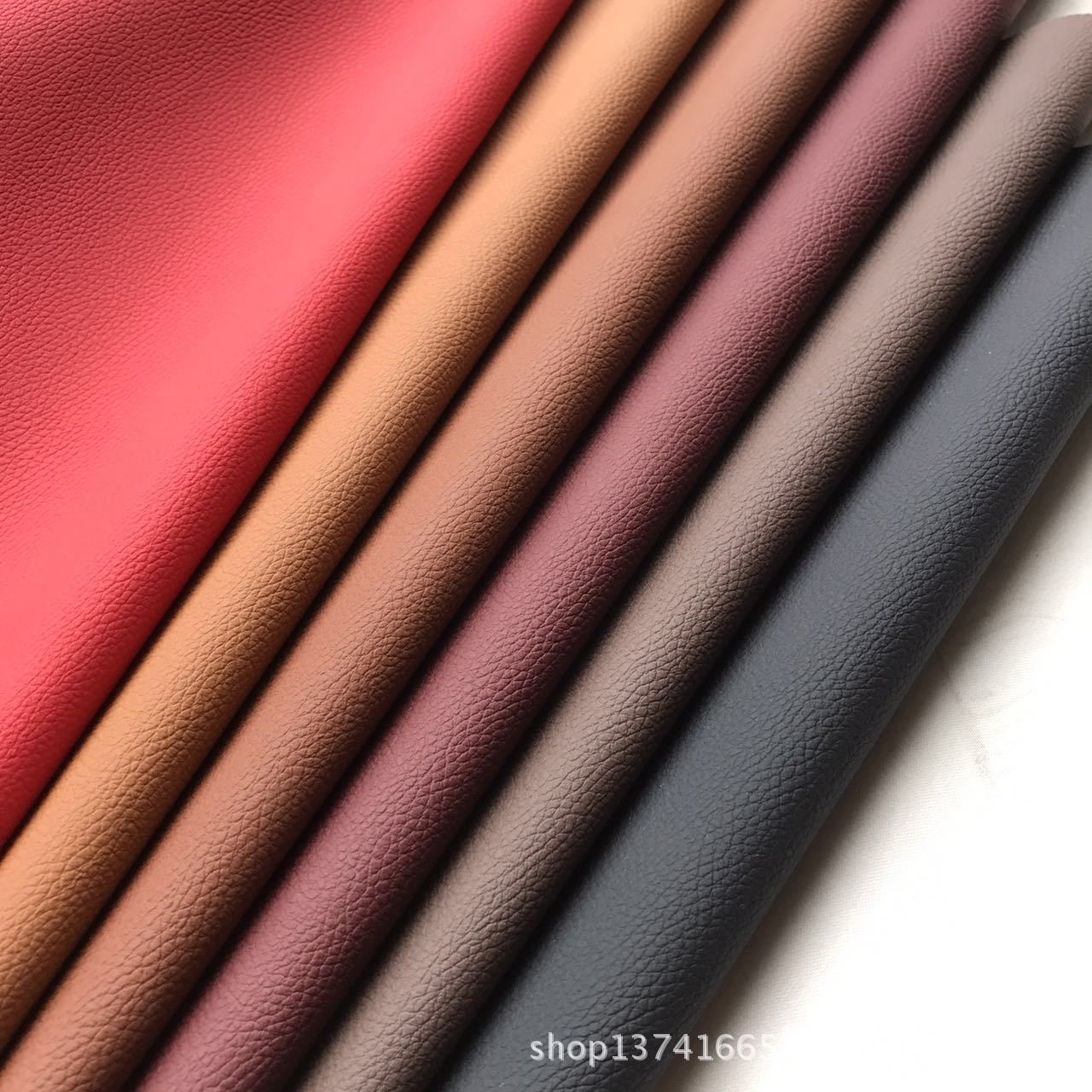 汽车坐垫座套内饰改装皮革PVC耐刮皮革 沙发座椅面料 荔枝纹