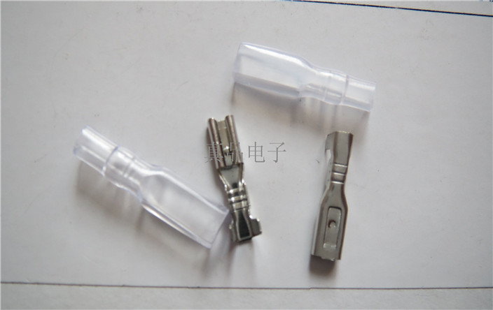 接线端子2.8插簧 插片 冷压端子2.8mm铜加厚 插簧端子+护套0.3厚