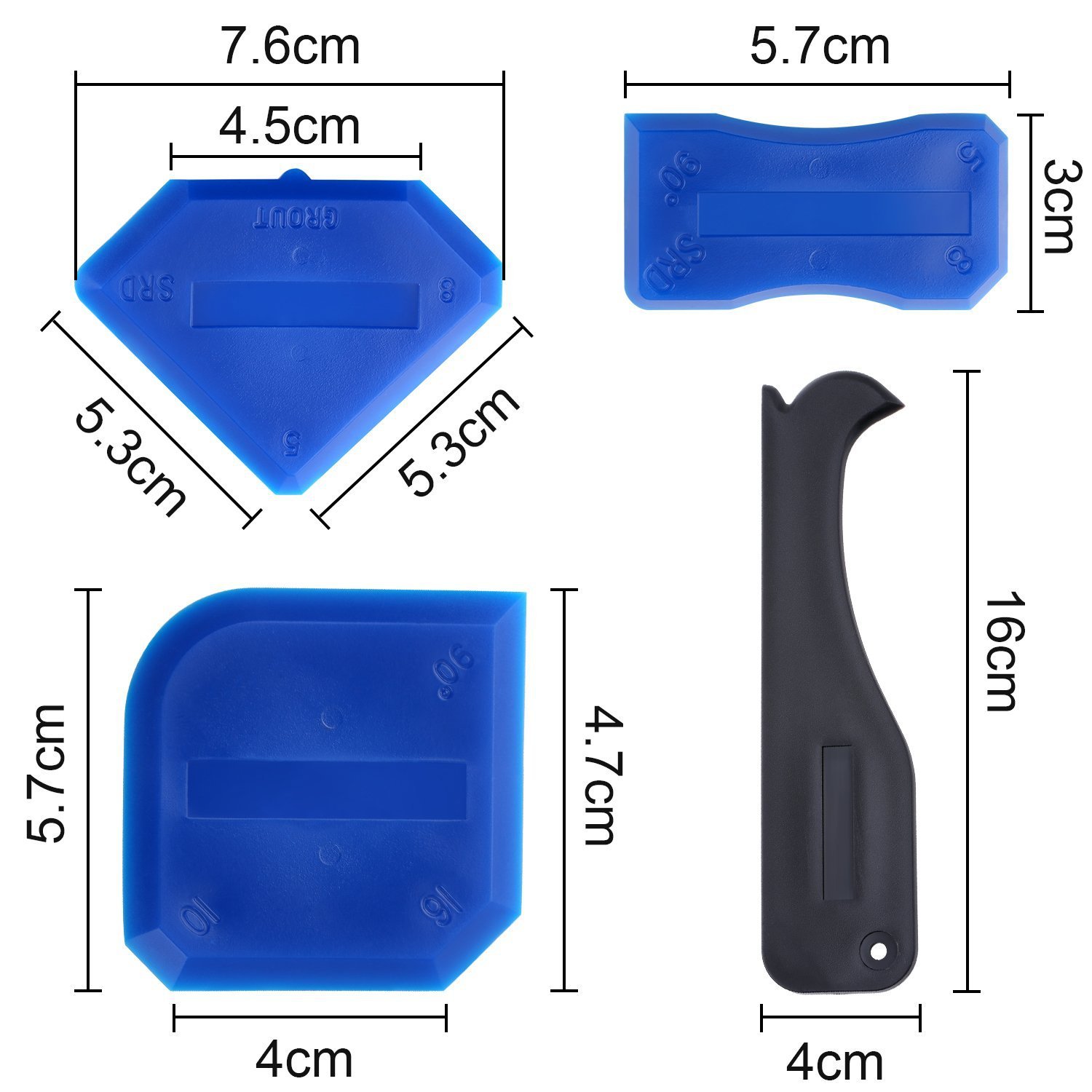玻璃胶刮板4件套铲胶器美缝填缝抹子修边plastic sealant scraper-阿里巴巴