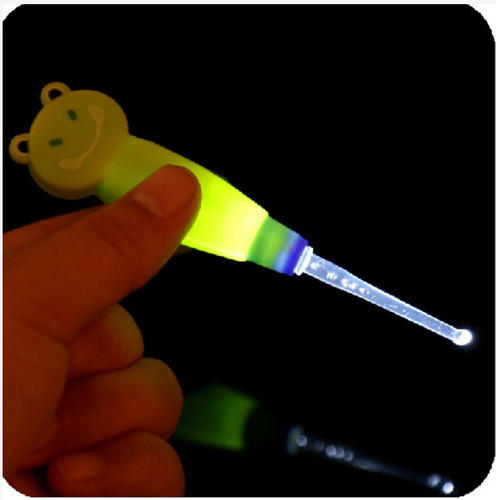 LED cartoon animal visual ear picking spoon children's electronic luminous ear picking ear picking ear picking tool wholesale