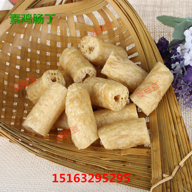 爆素鸡肠丁 豆肠厂家直销 麻辣烫专用 素鸡肠子蛋白肉快餐店专|ms