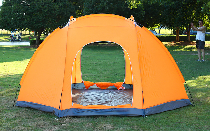 Outdoor 5-8 people multi-person tent park large double-layer double-door mountaineering tourism camping rainproof large tent