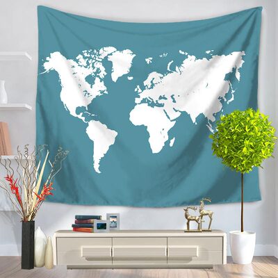 World Map Tapestries high definition Digital Printing Beach Blanket Foreign trade Selling Beach towel Valance Manufactor Direct selling