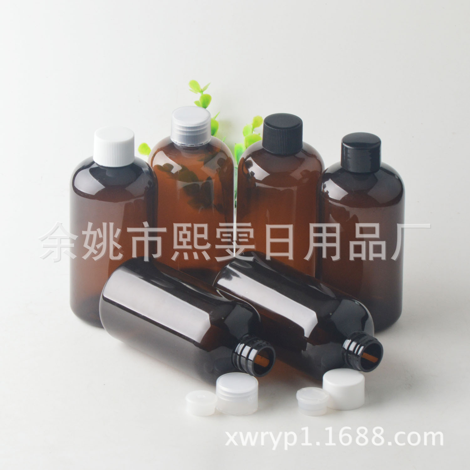 250ml圆肩胖款pet瓶普通旋盖内塞美妆日化分装瓶