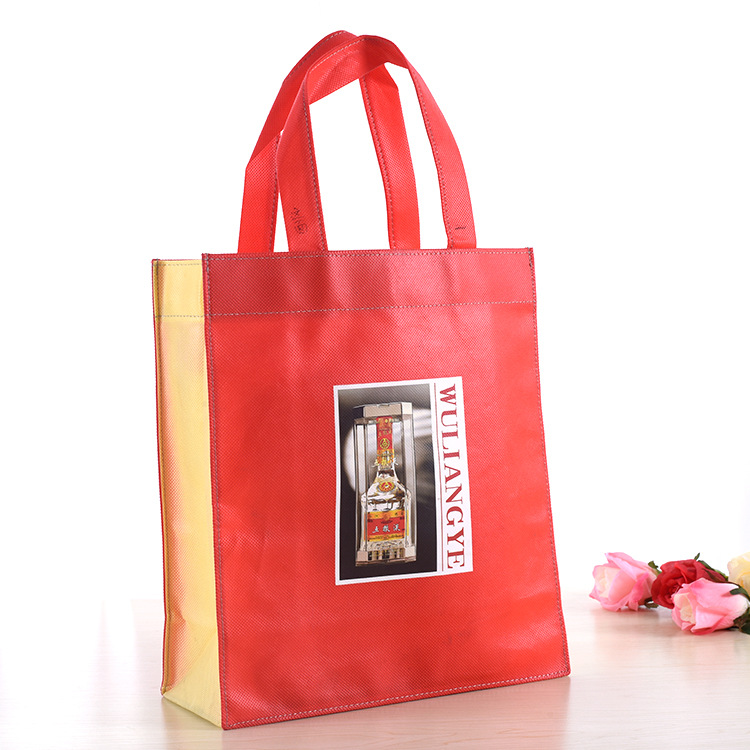 厂家定制 环保丝印无纺布手提袋 覆膜折叠无纺布购物袋 可印LOGO