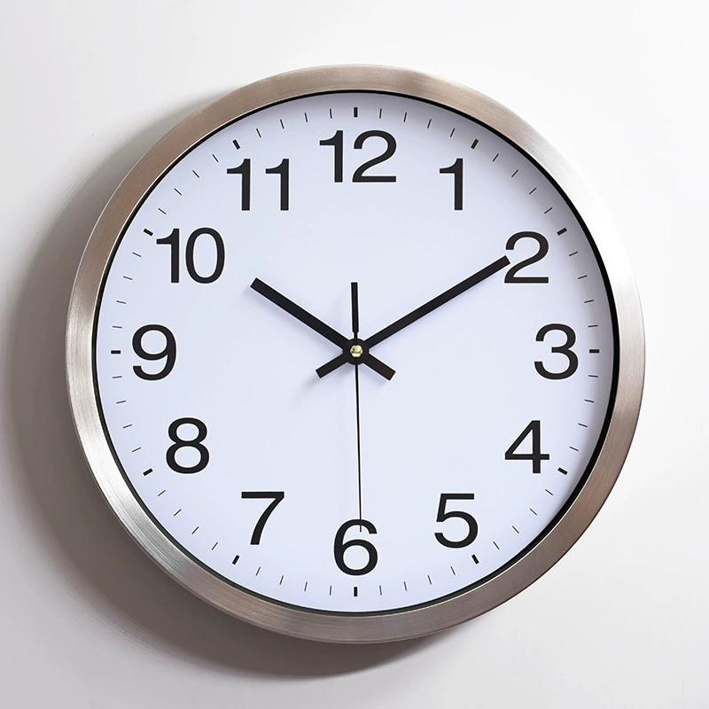 Поставка металла из нержавеющей стали немой настенные часы Творческий моды гостиной алюминиевые настенные часы Завод оптовой часы оптом