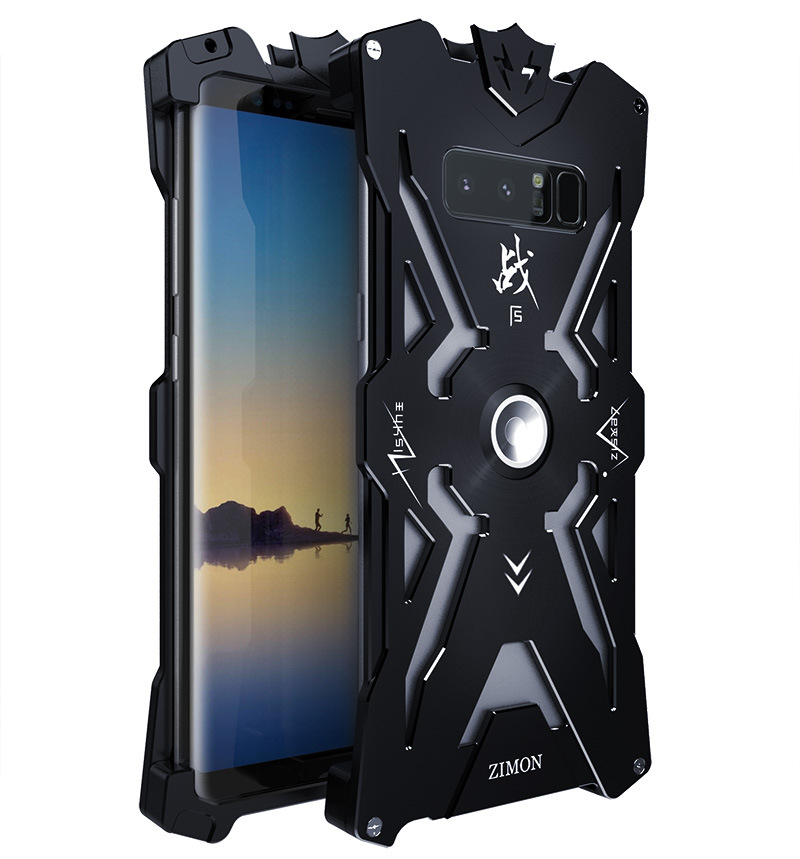 SIMON THOR Magnetic Bracket Aviation Aluminum Alloy Shockproof Armor Metal Case Cover for Samsung Galaxy Note 8