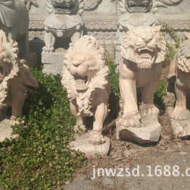 石头动物制造厂 石头老虎图片 石雕文豹制作 石刻角端价钱