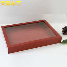 厂家供应复古仿红木包装盒 创意透明翻盖木质礼盒虫草包装木盒