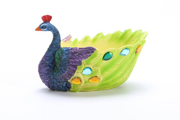 Manufacturer Shang Hedao trumpet Peacock resin Succulent Flower pot personality Micro Landscape Fleshy Cold platter Wholesale flower pots