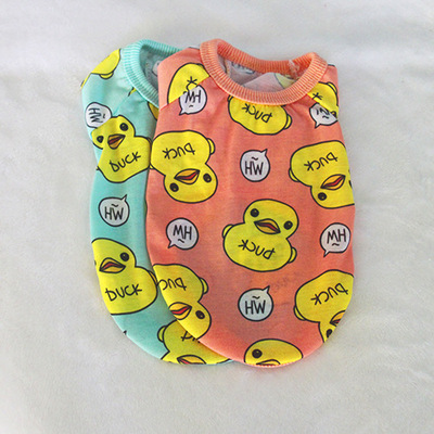 Meng Meng legs~Yellow duck Pets Dogs Teddy Bichon VIP spring clothes clothes A generation of fat