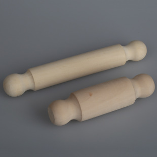 Factory direct wooden conjoined rolling pin Children DIY baking small dough stick toy