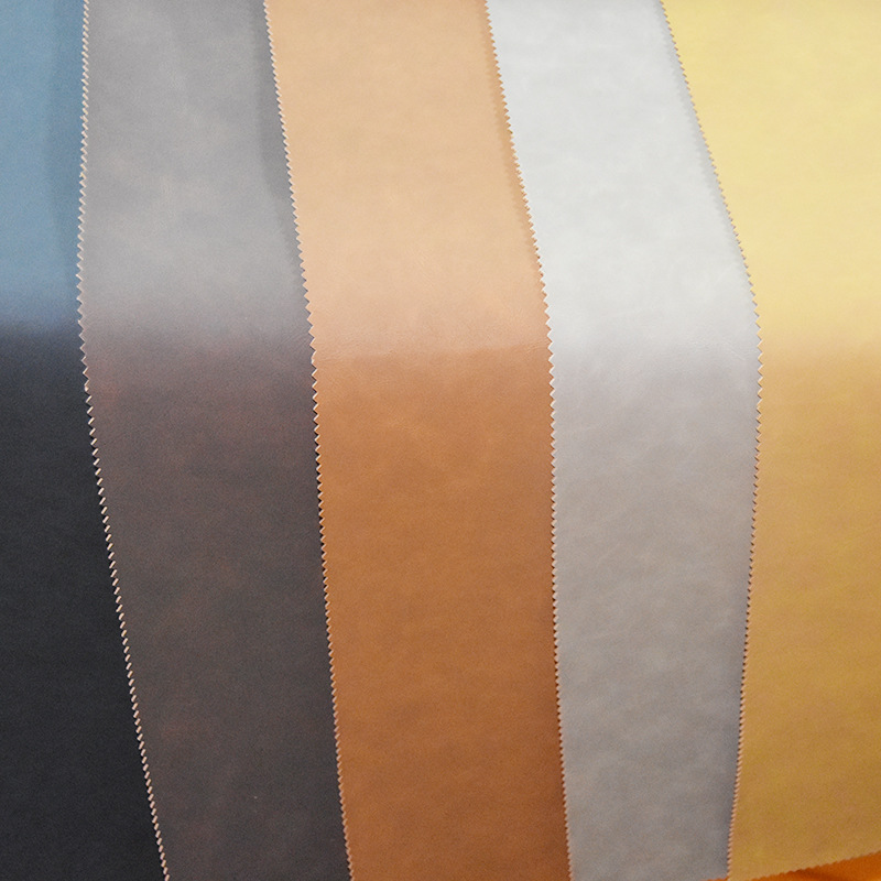 疯马PU皮革高温高压底中剥离高环保鞋材休闲鞋用人造革厂家直销批