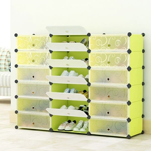 Large Capacity Simple Combination Resin Shoe Rack Dustproof Multi-Layer Shoe Cabinet