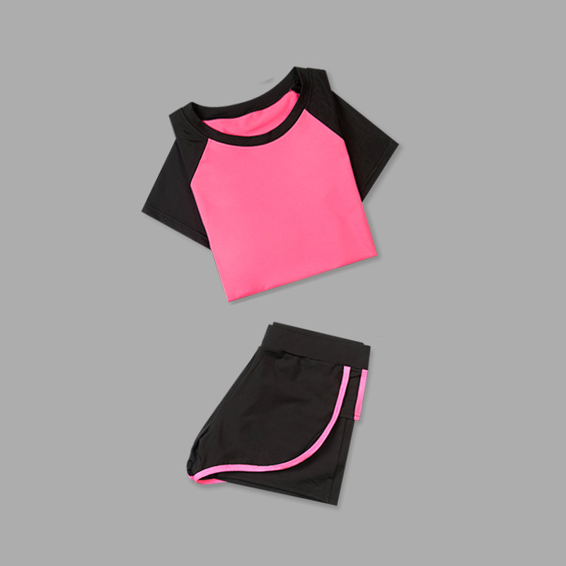 瑜伽服女套裝2019春夏新款速幹上衣顯瘦運動跑步健身服寬松兩件套