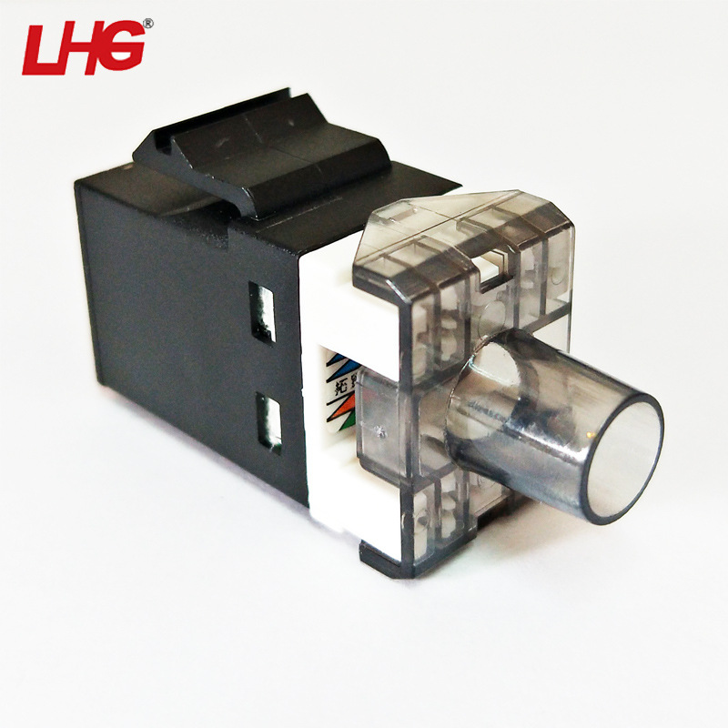 LHG六类千兆网络模块RJ45水晶头模块CAT.6非屏蔽网络配线架插座