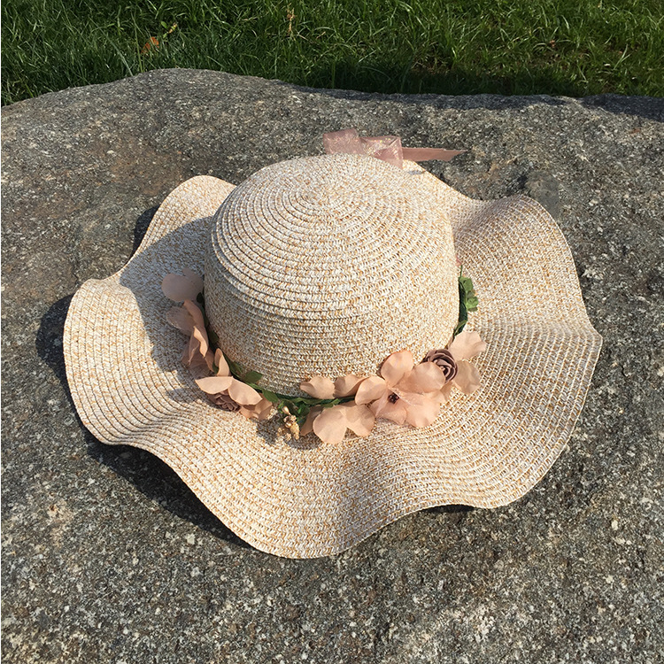 Sombrero De Paja Plegable De Protección Solar De Flores De Moda display picture 18