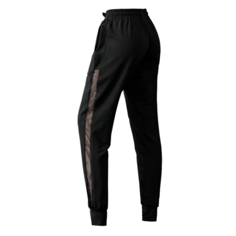 Factory Direct spring, summer and autumn sports pants women's side mesh quick-drying stretch loose drawstring jogging pants yoga pants
