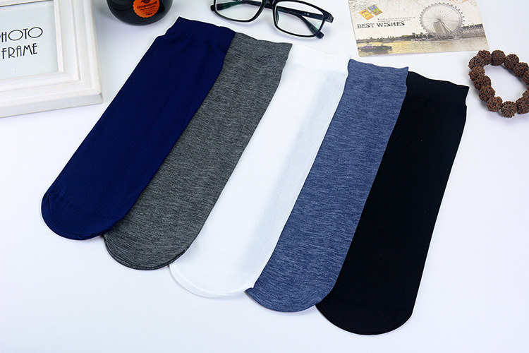 Men's casual solid color tube socks