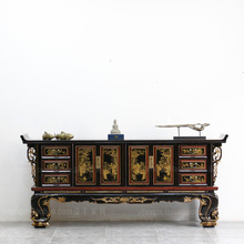 明清仿古老上海怀旧物件实木玄关台储物翘头案中式复古条案台供桌