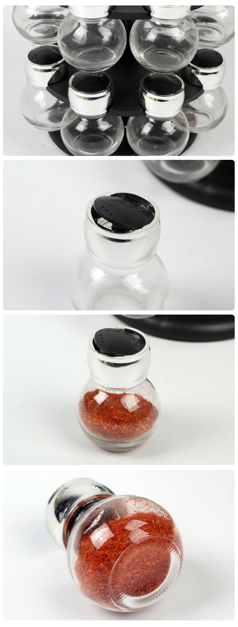 球形调味瓶16件套+塑料旋转架子_04