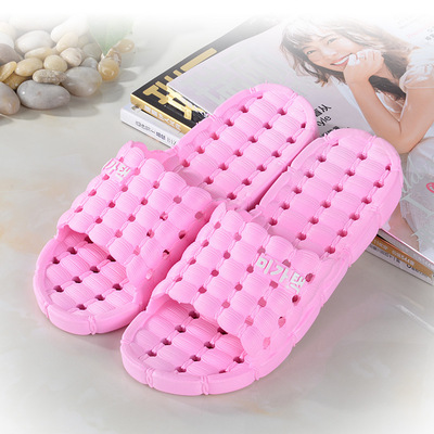 漏水拖鞋夏季情侣家居拖男女室内轻便柔软凉拖浴室洗澡防滑一字拖|ru