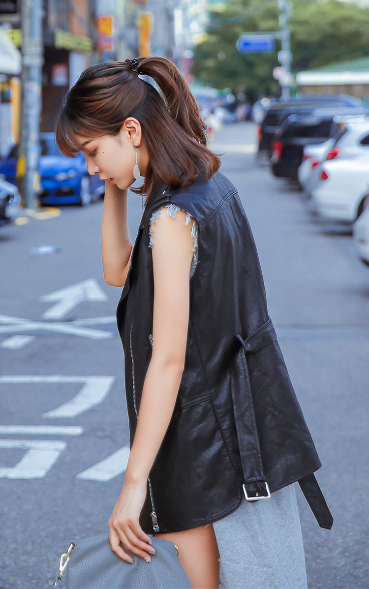 Gilet femme MOFFI en En cuir - Ref 3316351 Image 6