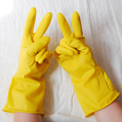 Housework gloves kitchen Dishwasher thickening rubber latex laundry waterproof plastic cement Labor insurance Rubber gloves clean glove