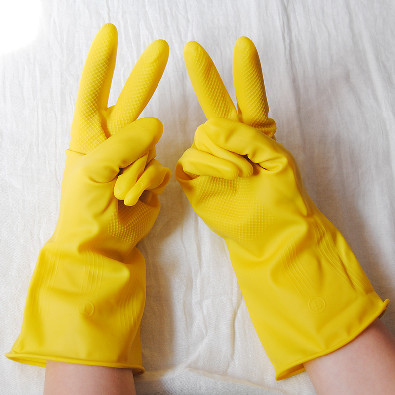 Housework gloves kitchen Dishwasher thickening rubber latex laundry waterproof plastic cement Labor insurance Rubber gloves clean glove