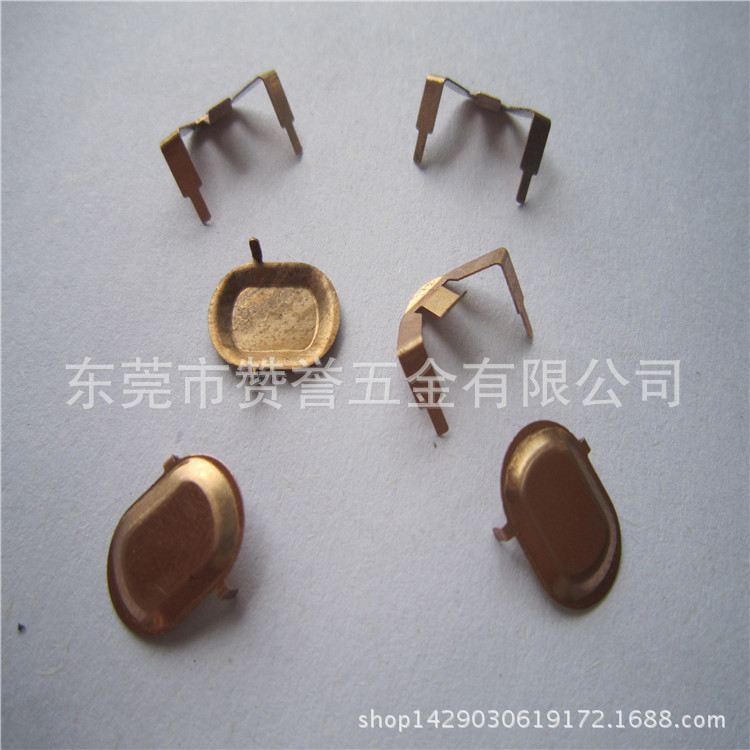 电池弹簧片_五金冲压正负极电池弹片连接片纽