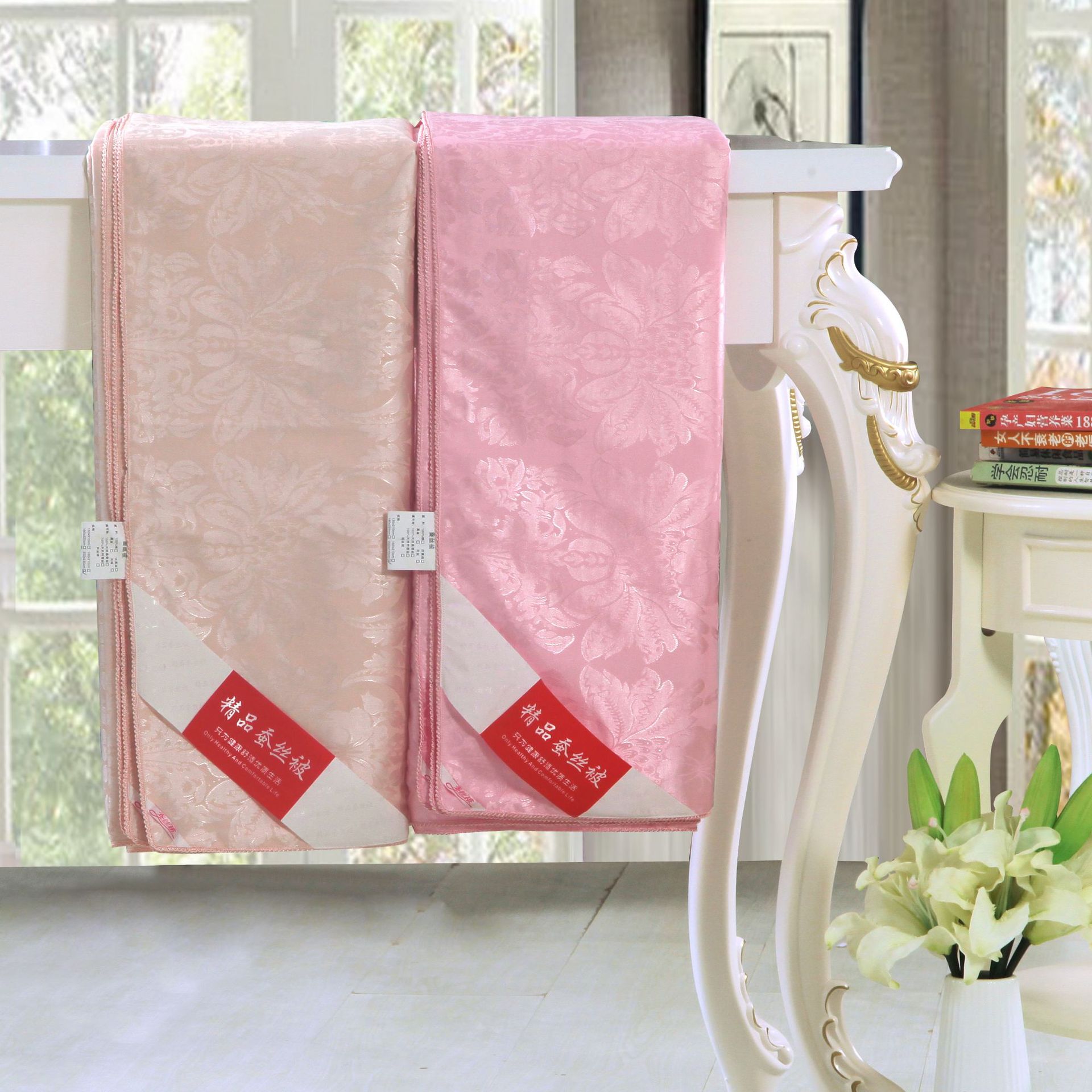 With cotton Silk quilt cover Internal bile 50% Simian Blending Jacquard blanket Manufactor Direct selling wholesale Customized