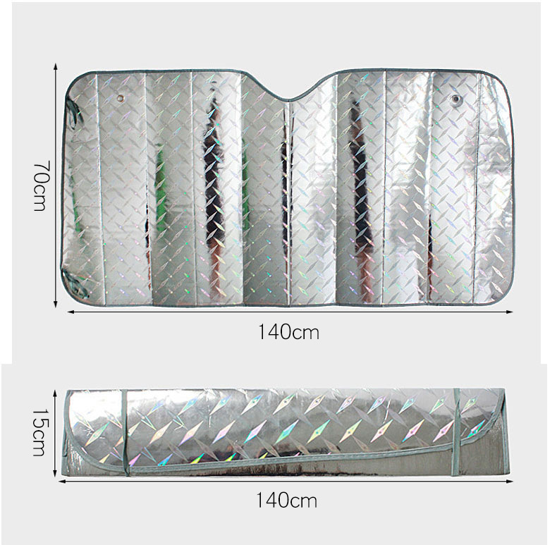 汽车夏季用品前挡风玻璃车载遮阳挡镭射加厚防晒隔热可折叠太阳挡详情8