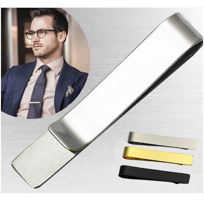 YB Elegance man Simple models LOGO customized Stainless steel tie Tie clips 33776